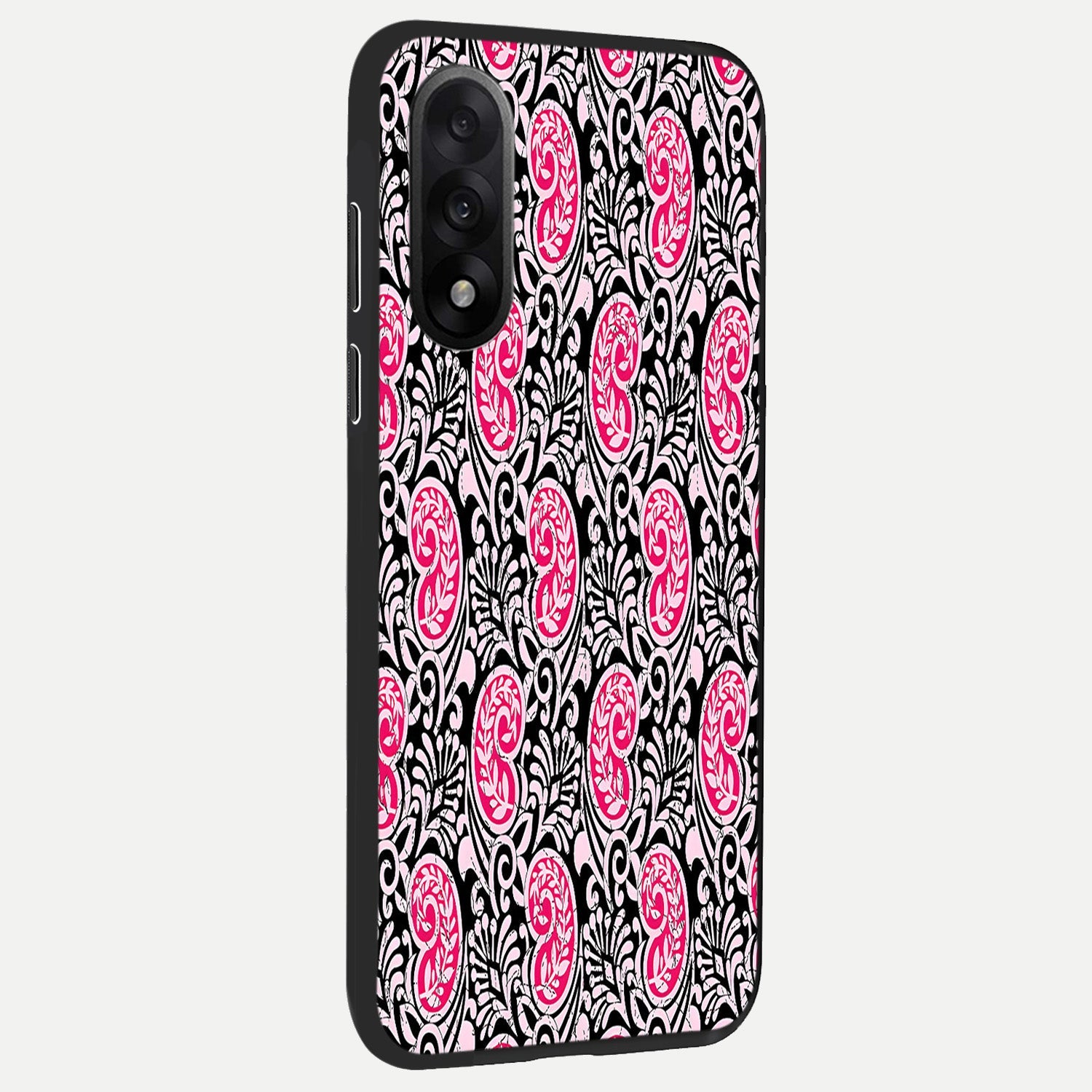  Crimson Paisley Charm back cover For Oneplus Nord 5 slim fit glass case with vibrant aesthetic design