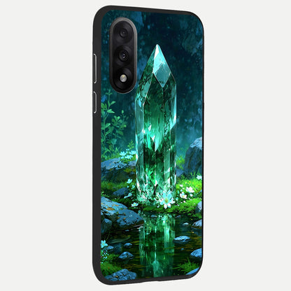  Emerald Light Crystal back cover For Oneplus Nord 5 slim fit glass case with vibrant aesthetic design
