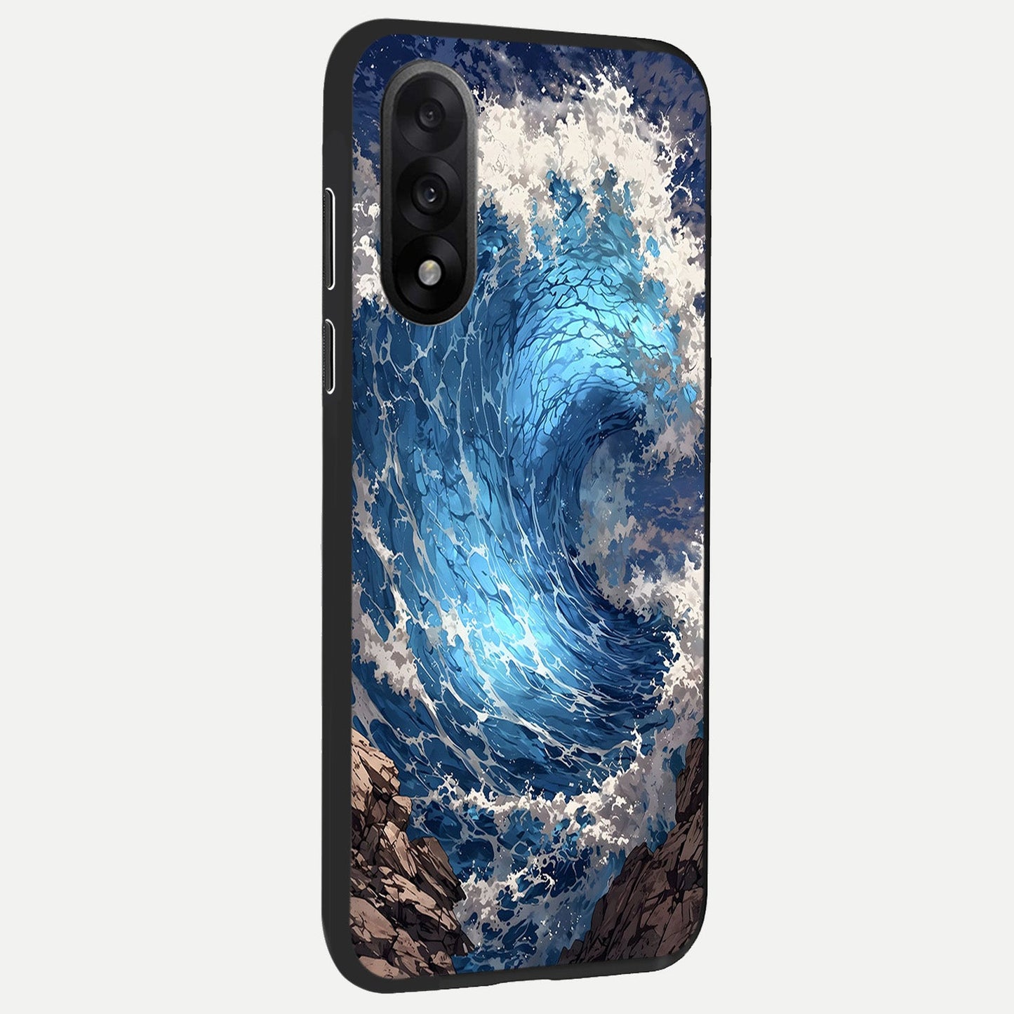  Giant Ocean Wave back cover For Oneplus Nord 5 slim fit glass case with vibrant aesthetic design