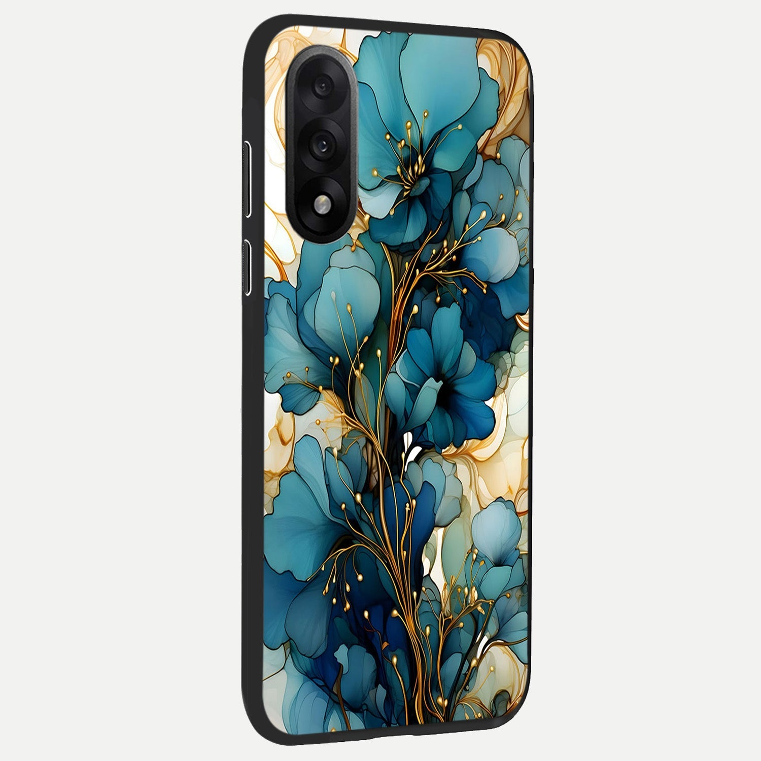  Golden Bloom Symphony back cover For Oneplus Nord 5 slim fit glass case with vibrant aesthetic design