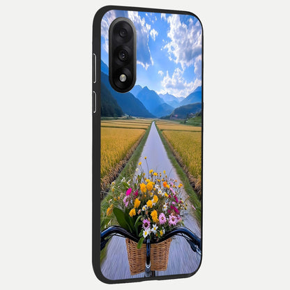  Golden Field Journey back cover For Oneplus Nord 5 slim fit glass case with vibrant aesthetic design