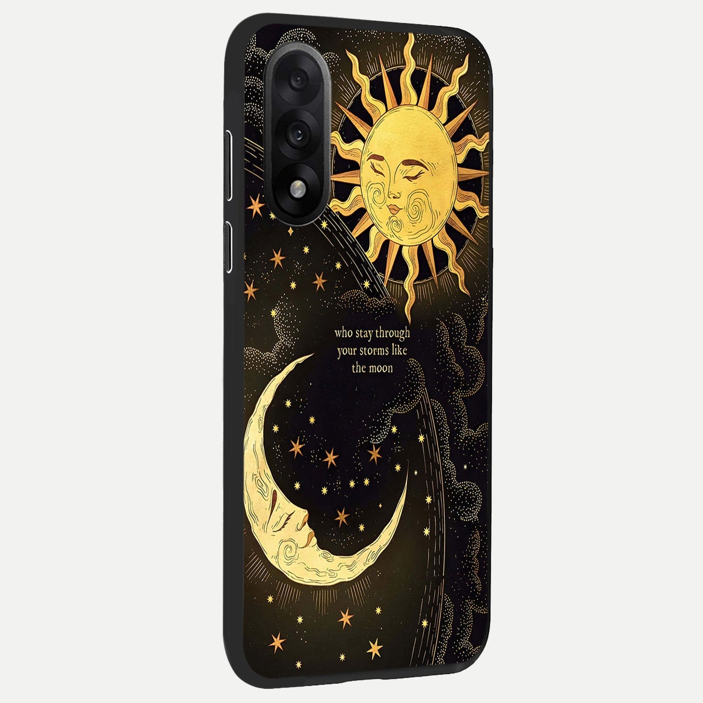  Golden Lunar Love back cover For Oneplus Nord 5 slim fit glass case with vibrant aesthetic design