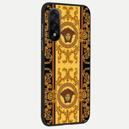  Golden Royal Heritage back cover For Oneplus Nord 5 slim fit glass case with vibrant aesthetic design