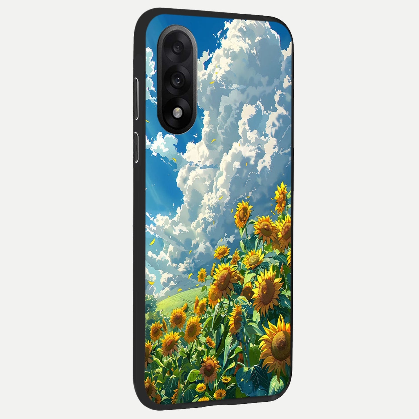  Golden Sun Glory back cover For Oneplus Nord 5 slim fit glass case with vibrant aesthetic design