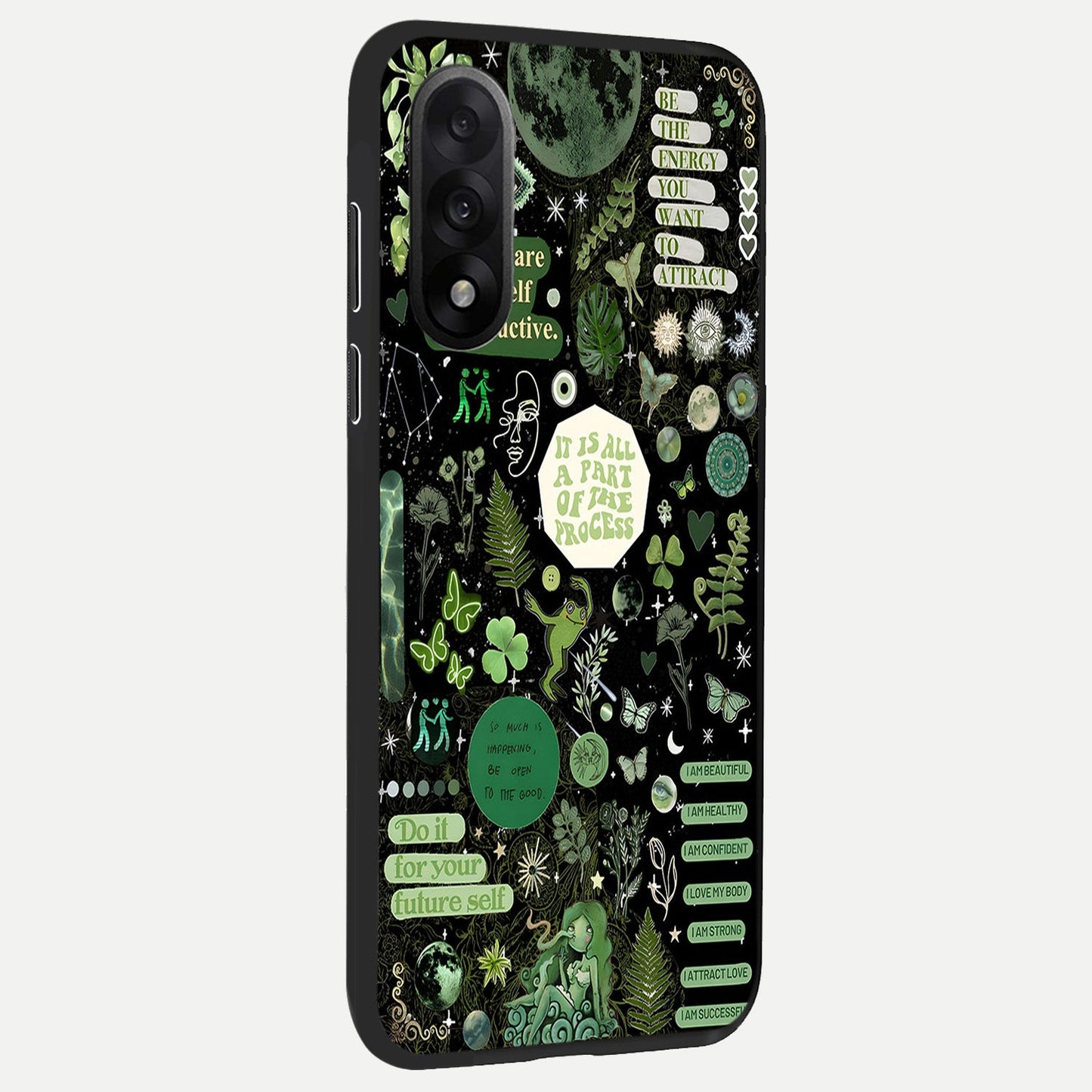  Green Mandala Pattern back cover For Oneplus Nord 5 slim fit glass case with vibrant aesthetic design