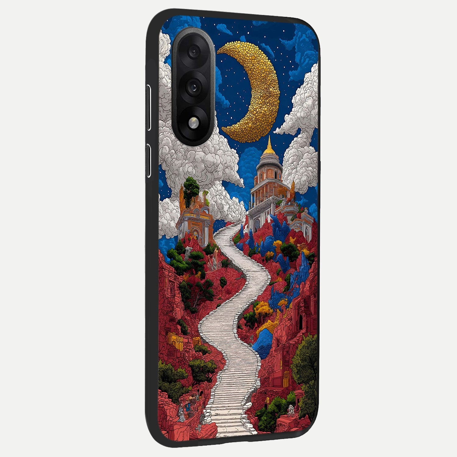  Heavenly Moon Path back cover For Oneplus Nord 5 slim fit glass case with vibrant aesthetic design