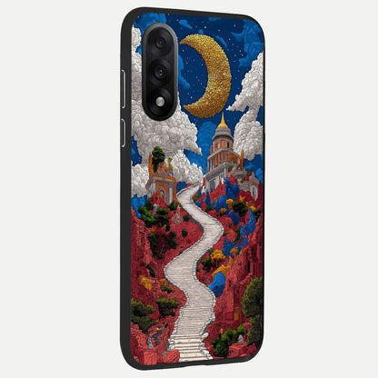  Heavenly Moon Path back cover For Oneplus Nord 5 slim fit glass case with vibrant aesthetic design