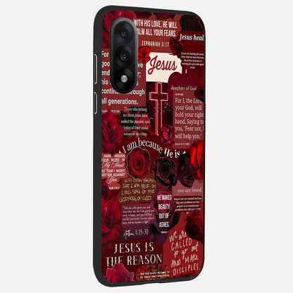  Jesus Love Heals back cover For Oneplus Nord 5 slim fit glass case with vibrant aesthetic design