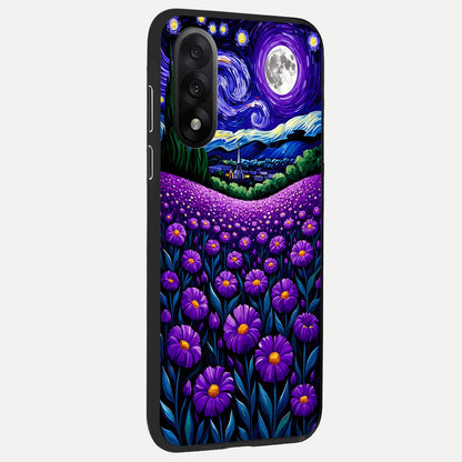  Lavender Moon Field back cover For Oneplus Nord 5 slim fit glass case with vibrant aesthetic design