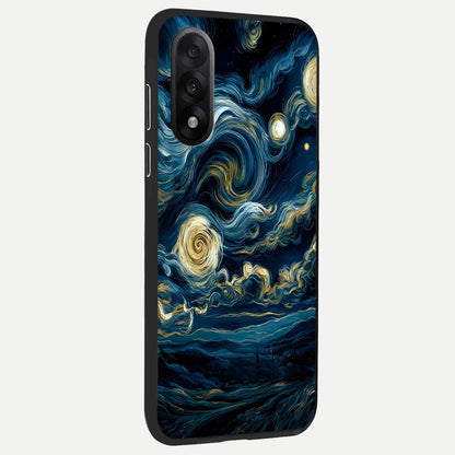  Midnight Sky Whirl back cover For Oneplus Nord 5 slim fit glass case with vibrant aesthetic design