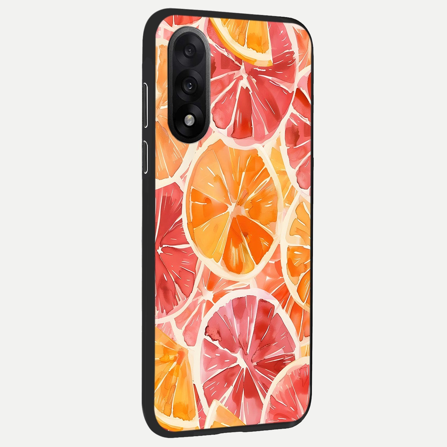  Orange Fruits Pattern back cover For Oneplus Nord 5 slim fit glass case with vibrant aesthetic design