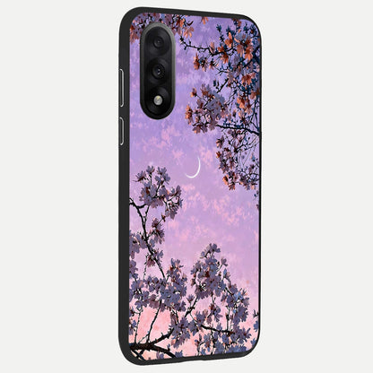  Purple Serenity Moon back cover For Oneplus Nord 5 slim fit glass case with vibrant aesthetic design