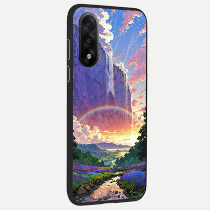  Rainbow Valley Dream back cover For Oneplus Nord 5 slim fit glass case with vibrant aesthetic design