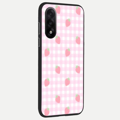  Strawberry Picnic Love back cover For Oneplus Nord 5 slim fit glass case with vibrant aesthetic design