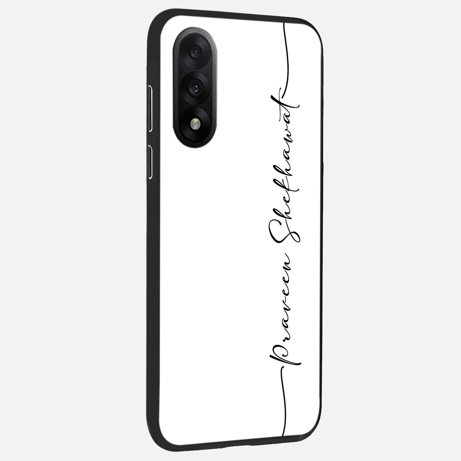  White Tune Custom Name back cover For Oneplus Nord 5 slim fit personalized glass case with aesthetic design