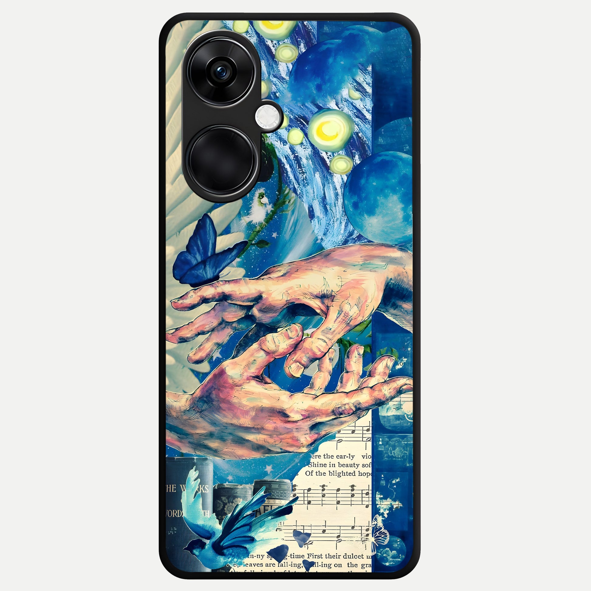  Aesthetic Divider Glass Case For Oneplus Nord CE3 back cover – full design glossy printed glass finish
