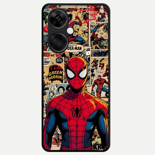  Aesthetic Spider Glass Case For Oneplus Nord CE3 back cover – full design glossy printed glass finish