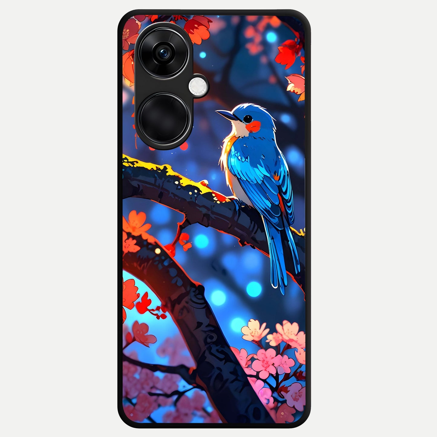  Blooming Water Drift Glass Case For Oneplus Nord CE3 back cover – full design glossy printed glass finish