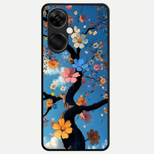 Blossom Dream Sky Glass Case For Oneplus Nord CE3 back cover – full design glossy printed glass finish