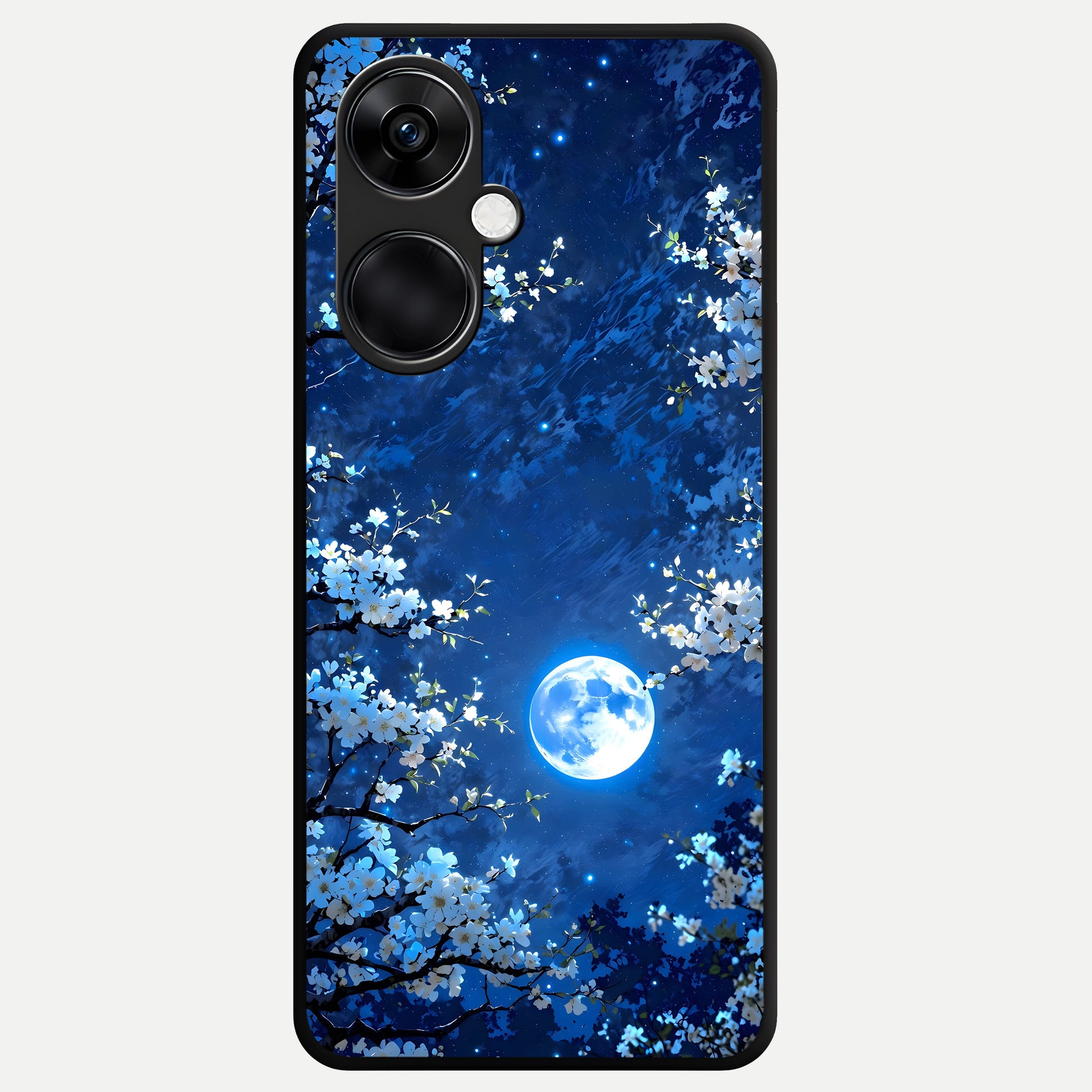  Blossom Moonlight Sky Glass Case For Oneplus Nord CE3 back cover – full design glossy printed glass finish
