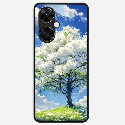  Blossom Sky Serenity Glass Case For Oneplus Nord CE3 back cover – full design glossy printed glass finish
