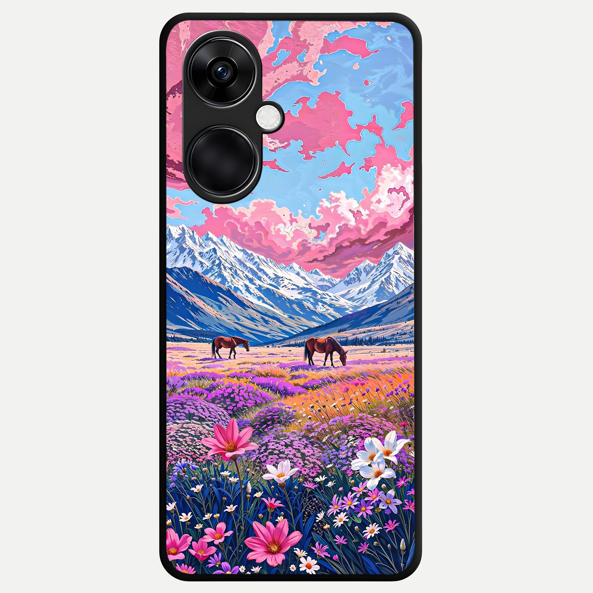  Blossom Valley Dream Glass Case For Oneplus Nord CE3 back cover – full design glossy printed glass finish
