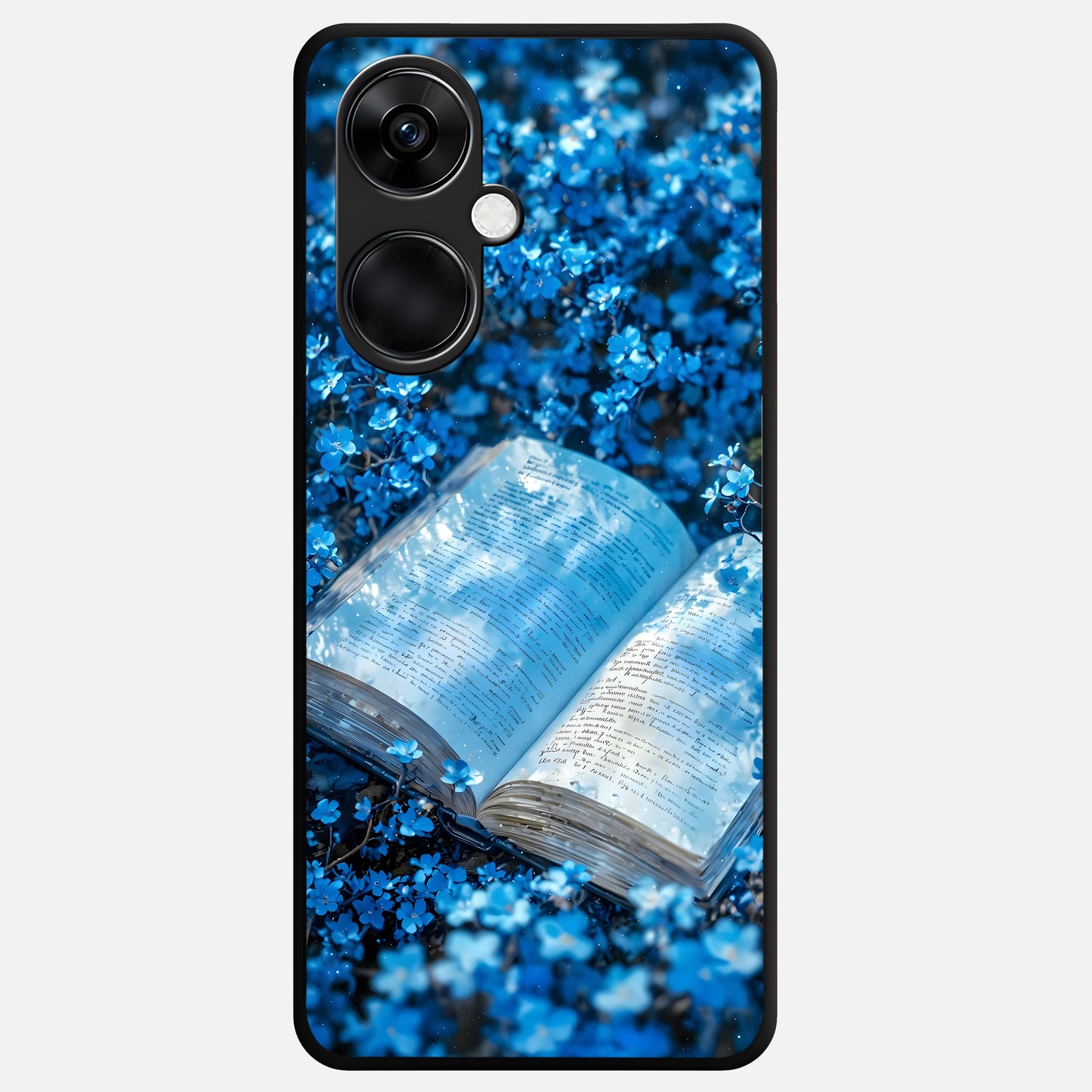  Blue Bloom Tales Glass Case For Oneplus Nord CE3 back cover – full design glossy printed glass finish