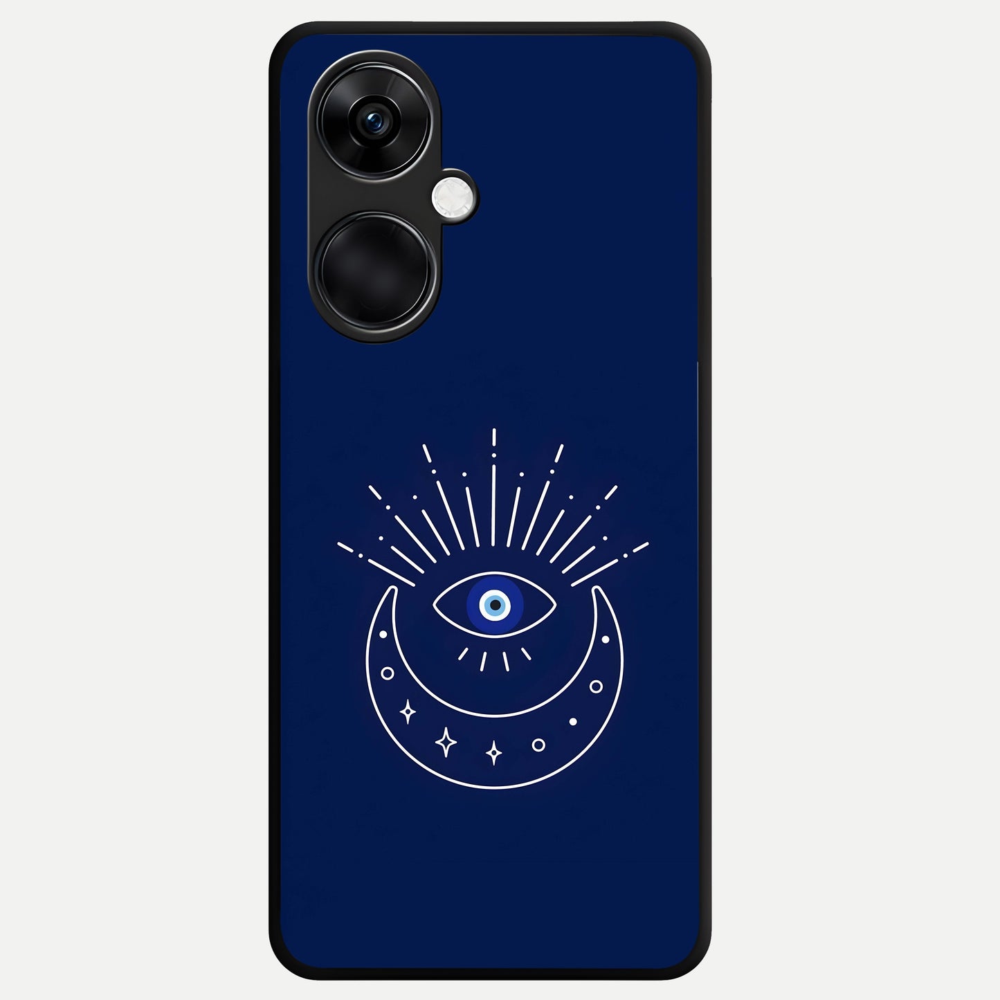  Blue Evil Eye Glass Case For Oneplus Nord CE3 back cover – full design glossy printed glass finish