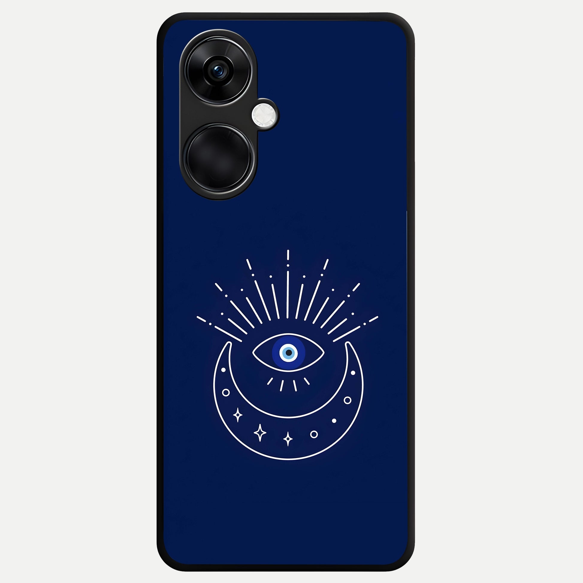 Blue Evil Eye Glass Case For Oneplus Nord CE3 back cover – full design glossy printed glass finish