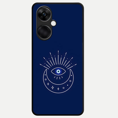  Blue Evil Eye Glass Case For Oneplus Nord CE3 back cover – full design glossy printed glass finish