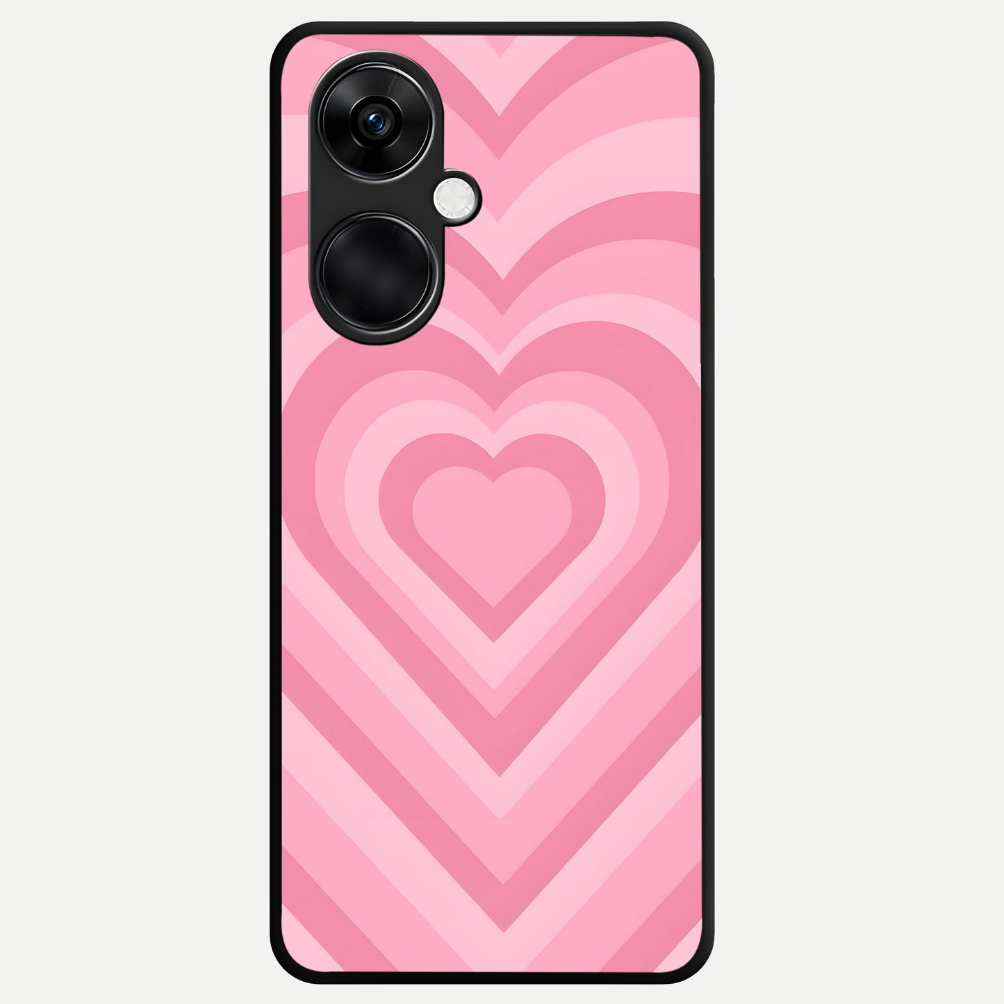  Blush Heart Waves Glass Case For Oneplus Nord CE3 back cover – full design glossy printed glass finish