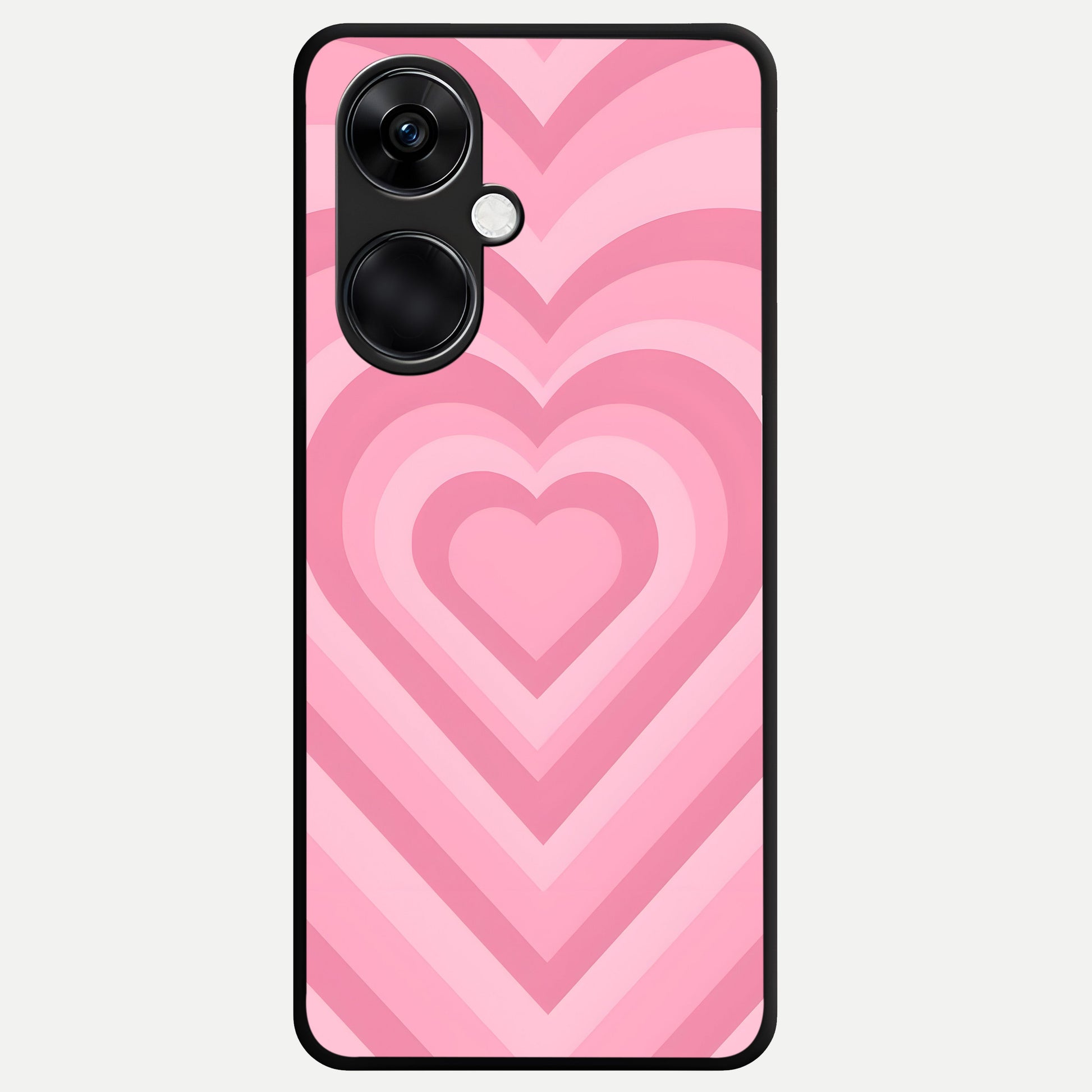  Blush Heart Waves Glass Case For Oneplus Nord CE3 back cover – full design glossy printed glass finish