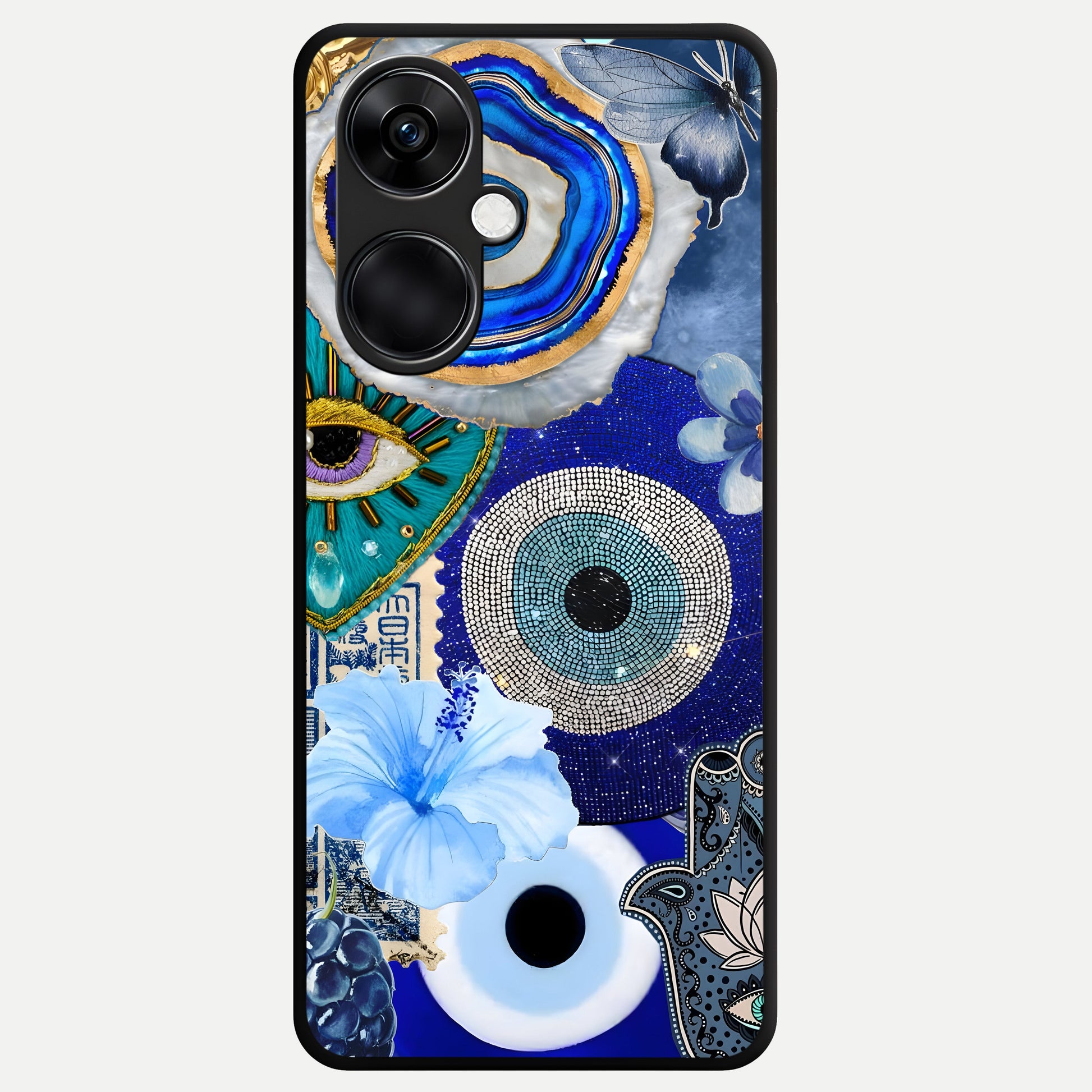  Celestial Blue Vision Glass Case For Oneplus Nord CE3 back cover – full design glossy printed glass finish
