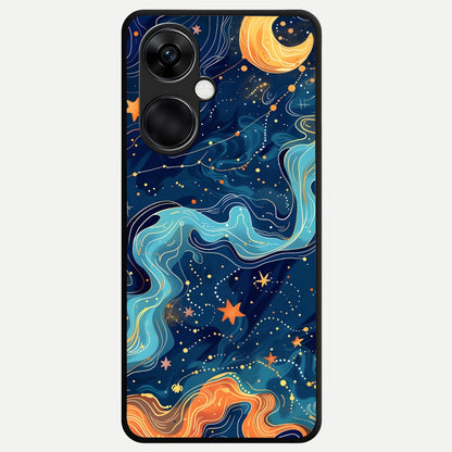  Celestial Dream Flow Glass Case For Oneplus Nord CE3 back cover – full design glossy printed glass finish