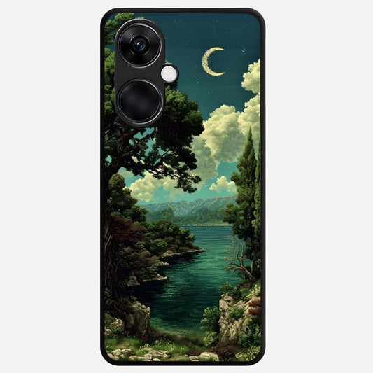  Celestial Lake Peace Glass Case For Oneplus Nord CE3 back cover – full design glossy printed glass finish