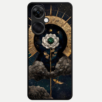  Celestial Lotus Morang Glass Case For Oneplus Nord CE3 back cover – full design glossy printed glass finish