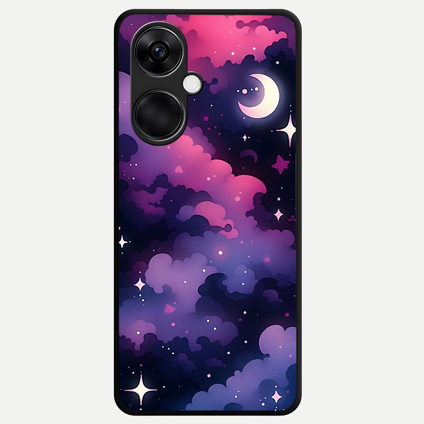  Celestial Moon Magic Glass Case For Oneplus Nord CE3 back cover – full design glossy printed glass finish