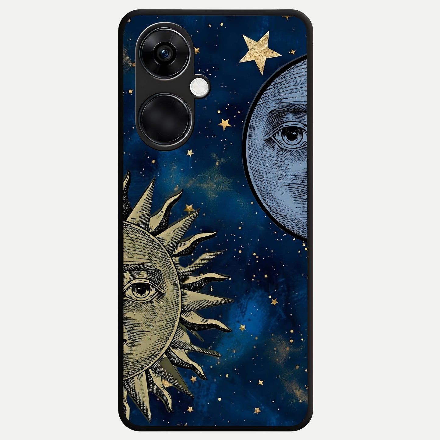  Celestial Moon With Sun Glass Case For Oneplus Nord CE3 back cover – full design glossy printed glass finish