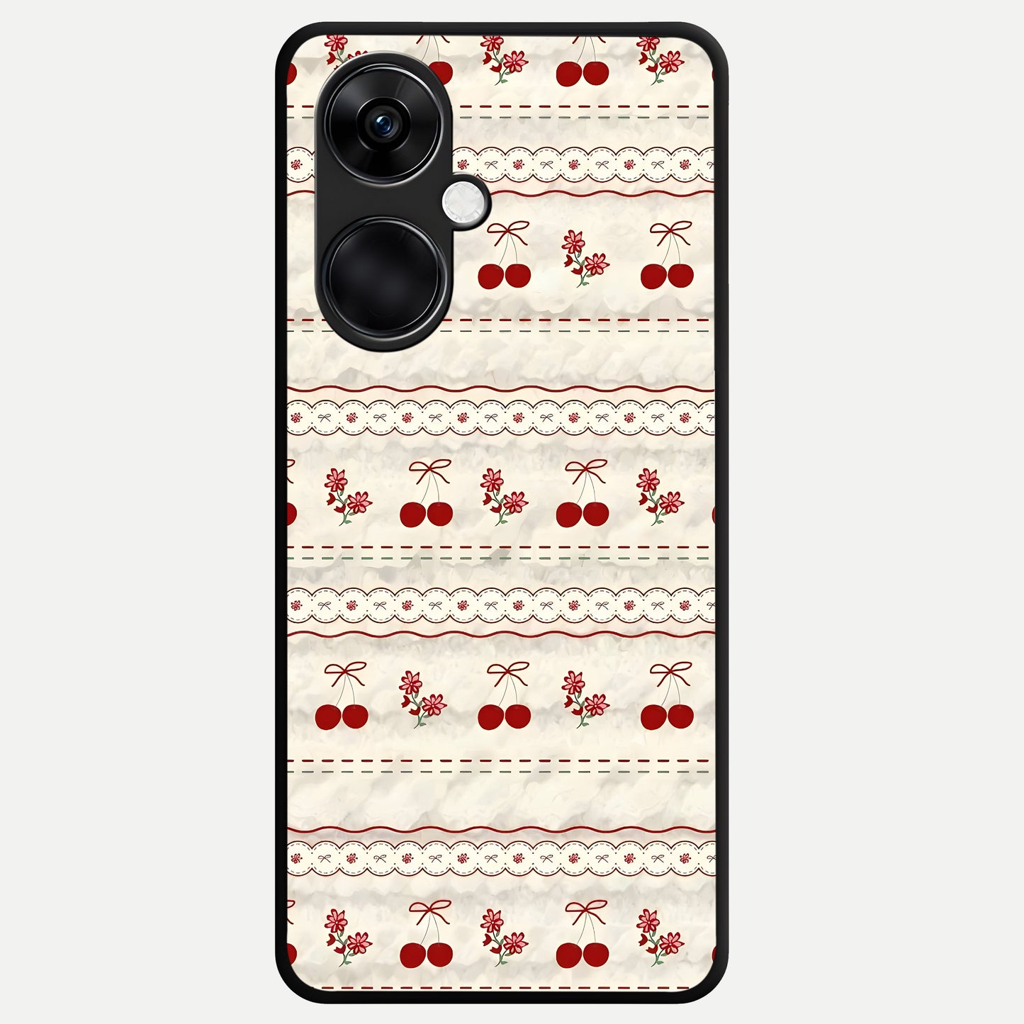  Cherry Bloom Charm Glass Case For Oneplus Nord CE3 back cover – full design glossy printed glass finish