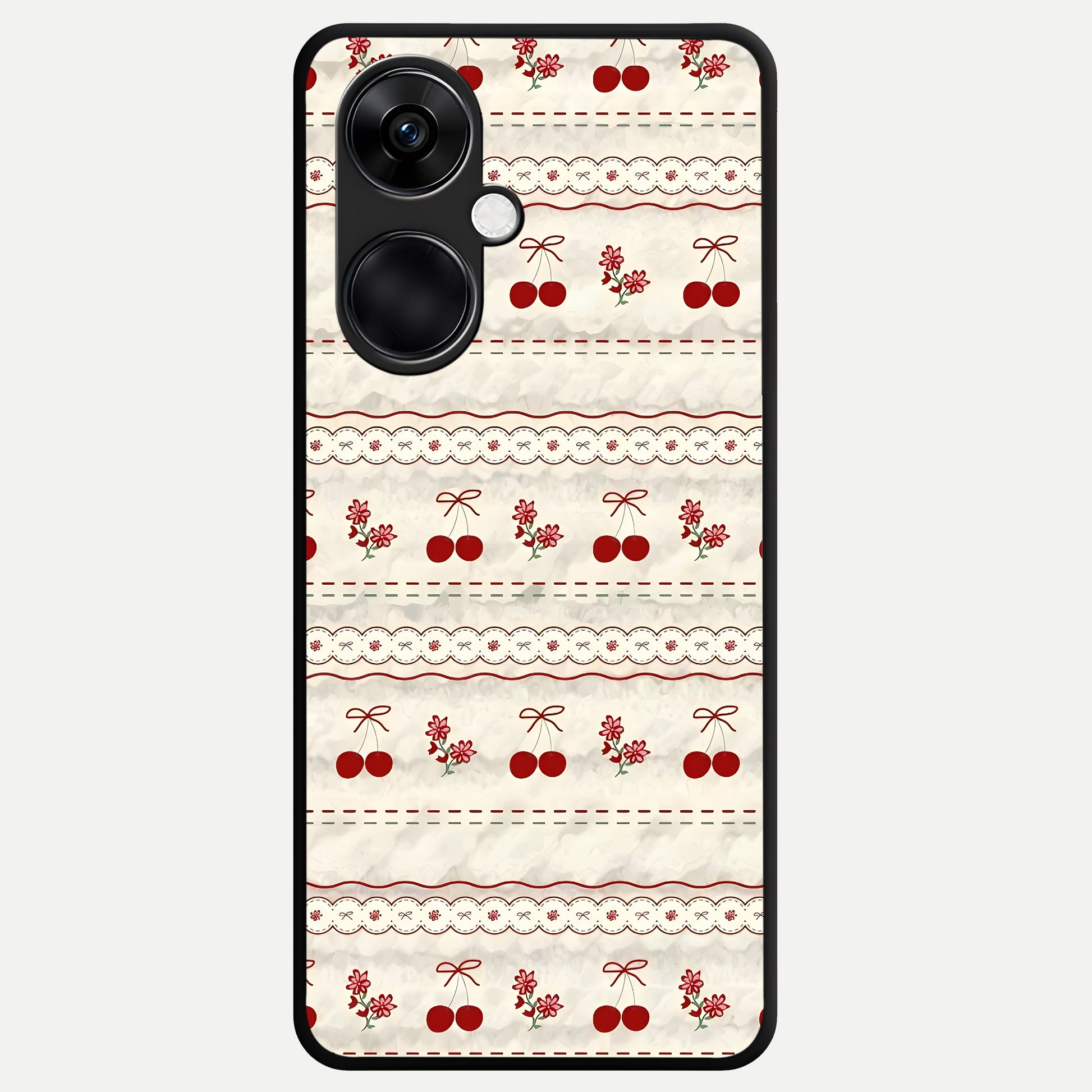  Cherry Bloom Charm Glass Case For Oneplus Nord CE3 back cover – full design glossy printed glass finish