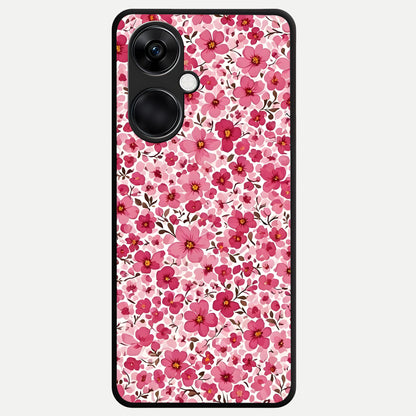  Cherry Blossom Charm Glass Case For Oneplus Nord CE3 back cover – full design glossy printed glass finish