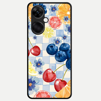  Citrus Bloom Joy Glass Case For Oneplus Nord CE3 back cover – full design glossy printed glass finish
