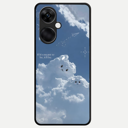  Cloud Bunny Dreams Glass Case For Oneplus Nord CE3 back cover – full design glossy printed glass finish