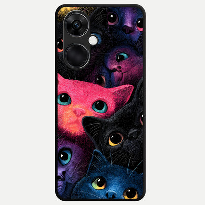  Cosmic Cats Dreams Glass Case For Oneplus Nord CE3 back cover – full design glossy printed glass finish