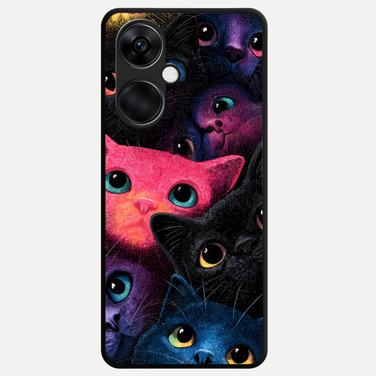  Cosmic Cats Dreams Glass Case For Oneplus Nord CE3 back cover – full design glossy printed glass finish