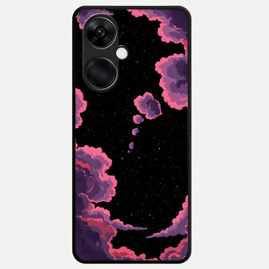  Cosmic Cloud Journey Glass Case For Oneplus Nord CE3 back cover – full design glossy printed glass finish