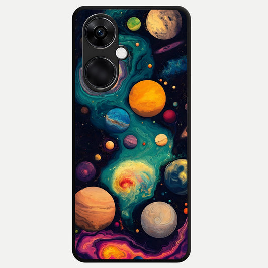  Cosmic Planet Journey Glass Case For Oneplus Nord CE3 back cover – full design glossy printed glass finish