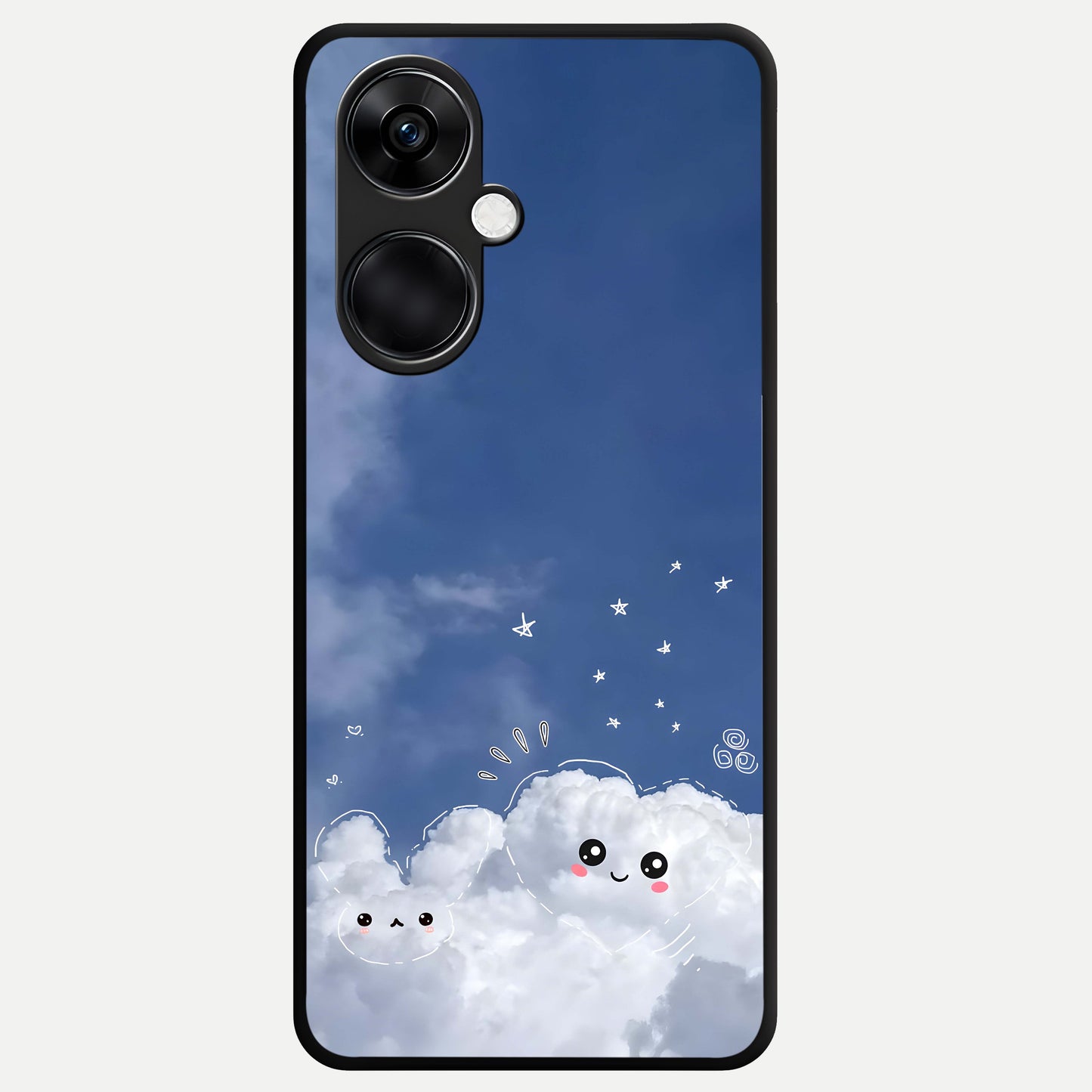  Cute Blossom Cloud Glass Case For Oneplus Nord CE3 back cover – full design glossy printed glass finish