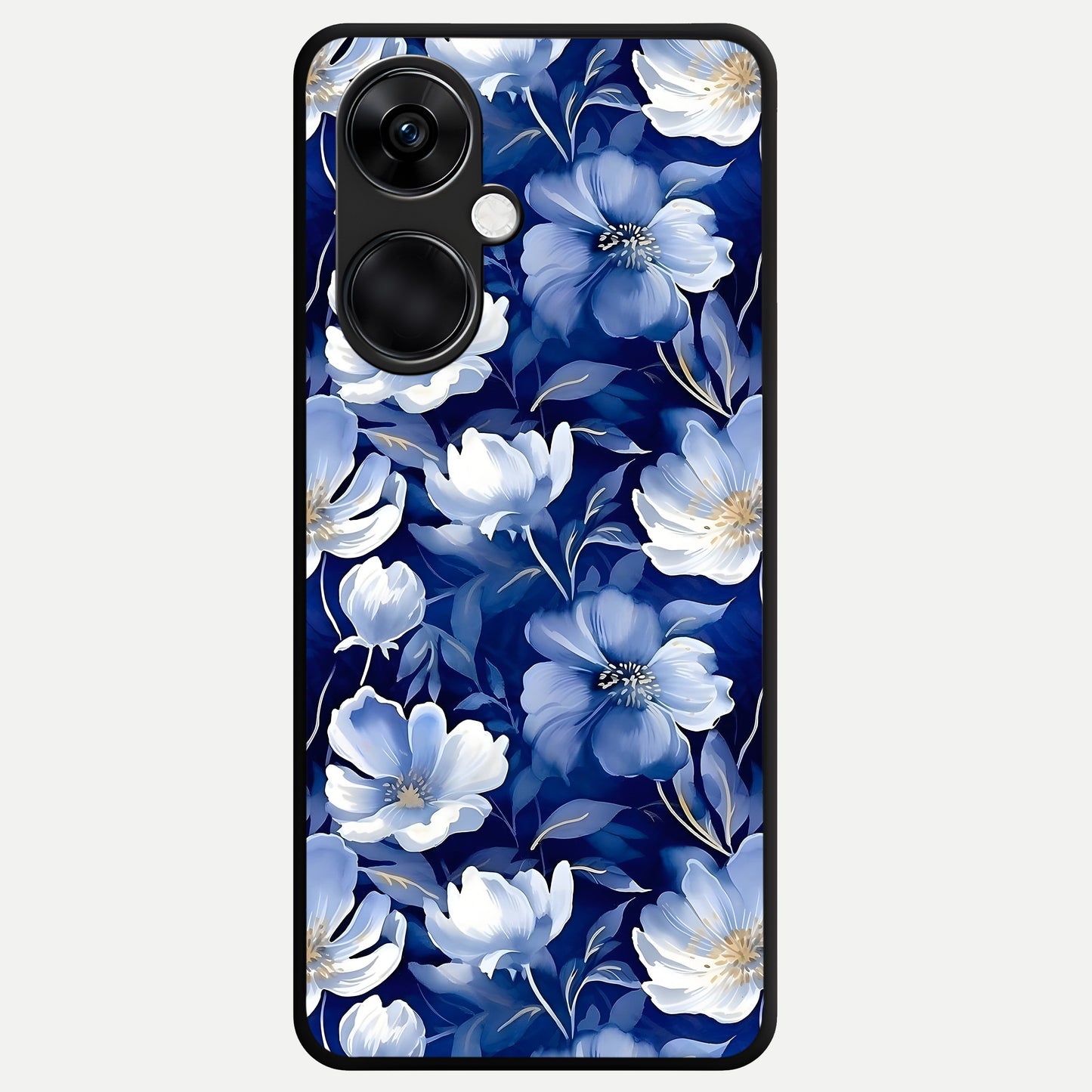  Cute Floral Patterns Glass Case For Oneplus Nord CE3 back cover – full design glossy printed glass finish
