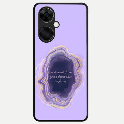  Damned People Quote Glass Case For Oneplus Nord CE3 back cover – full design glossy printed glass finish
